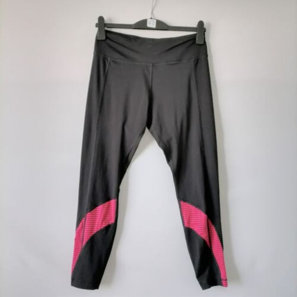 Soma Sport Womens Black High Rise Activewear Sport Legging Mesh Detail Size M